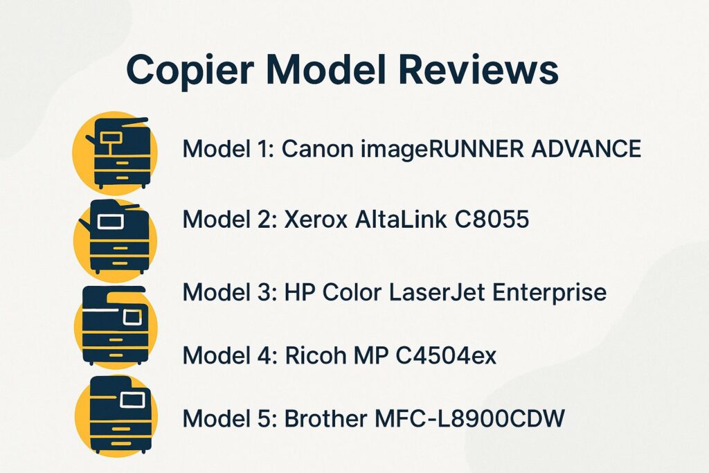 Copier Model Reviews